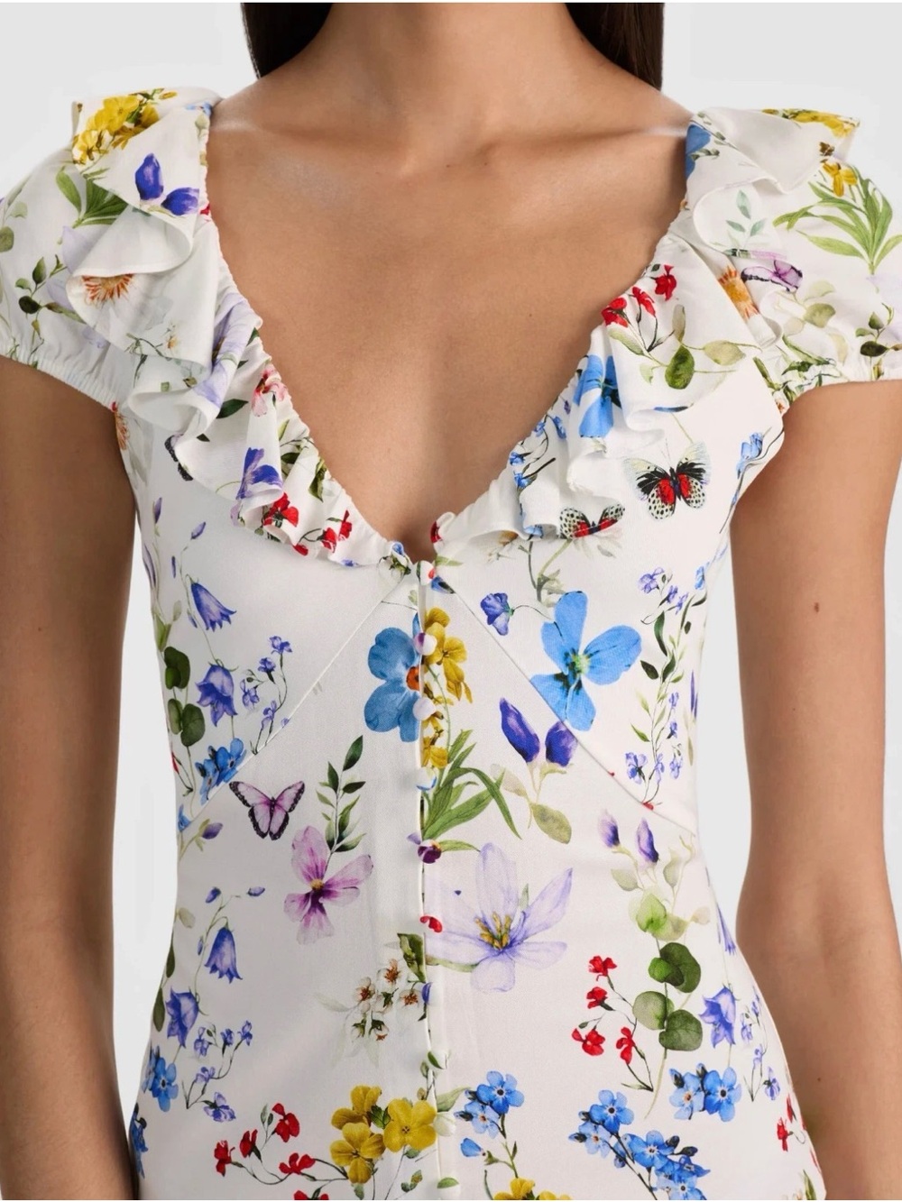 Alice + Olivia Tara Twisting Vines Floral Midi Maxi Dress NWT MSRP $495 - Picture 3 of 3